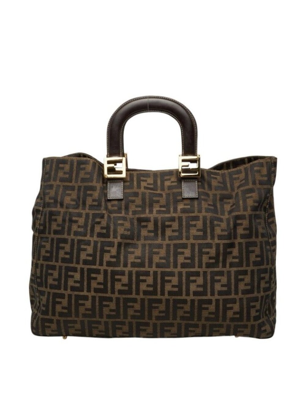 Fendi Zucca Tote Brown Canvas Leather